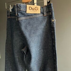 D&G Dolce & Gabbana Blue Denim Jeans Waistband Detail